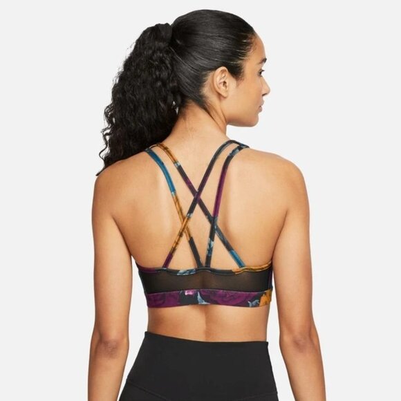 Nike Women's Dri-FIT Swoosh Icon Clash Sports Bra DM0637-010 Black Size S Small - Picture 2 of 2